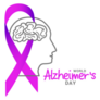 Illustration Banner Of World Alzheimer Day Sticker