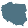 Illustration Blue Map Of Poland Sticker