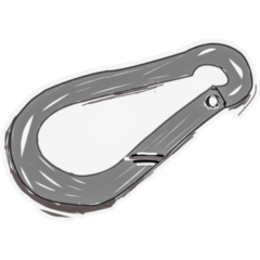 Illustration Carabiner For Rock Climbing Sticker