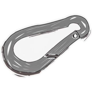 Illustration Carabiner For Rock Climbing Sticker