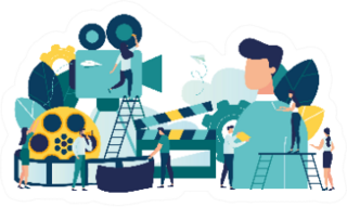 Illustration Concept Of Cinematography Photography Sticker