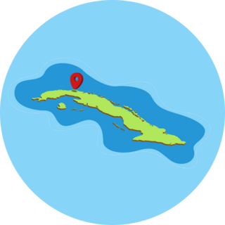 Illustration Cuba Country Sticker