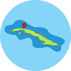 Illustration Cuba Country Sticker