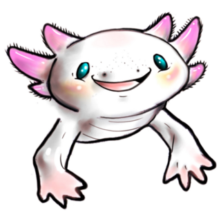 Illustration Cute Axolotl Sticker