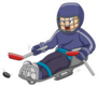 Illustration Featuring A Sledge Hockey Player Sticker