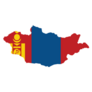 Illustration Flag Map Of Mongolia Sticker