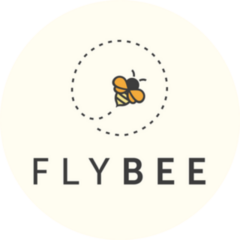 Illustration Fly Bee Sign Sticker