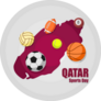 Illustration For National Sports Day Qatar Sticker