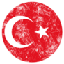 Illustration Grunge Stamp Flag Of Turkey Sticker
