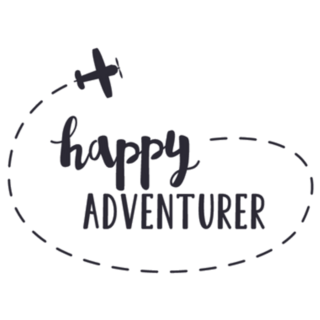 Illustration Happy Adventurer Lettering Sticker