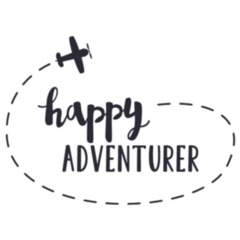 Illustration Happy Adventurer Lettering Sticker