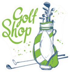 Illustration In Sketch Style Golf Club Sticker