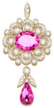 Illustration Jewel Pendant Precious Stones Sticker