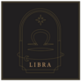 Illustration Libra Logo On Black Sticker