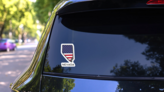 Illustration Nevada US Flag Sticker on a Rear Car Window (New) example