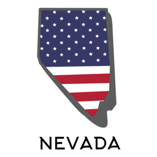 Illustration Nevada US Flag Sticker