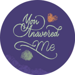 Illustration Of A Bible Lettering Phrase You Answered Me Sticker