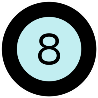Illustration Of A Billiard Ball Icon Sticker