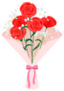 Illustration Of A Bouquet Of Carnations Sticker