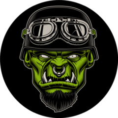 Illustration Of A Character Biker Sticker