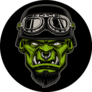 Illustration Of A Character Biker Sticker