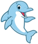 Illustration Of A Cute Happy Dolphin Sticker