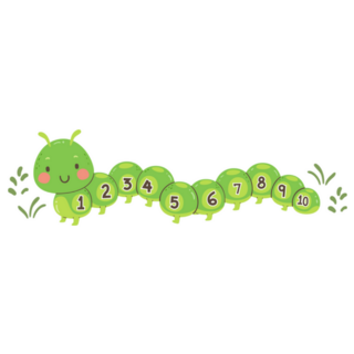 Illustration Of A Cute Number Caterpillar Sticker