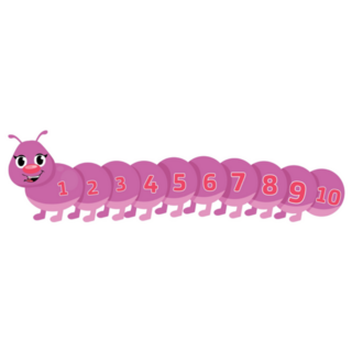 Illustration Of A Cute Pink Caterpillar Sticker