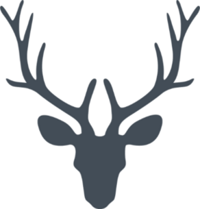 Illustration Of A Deer Head Silhouette Sticker