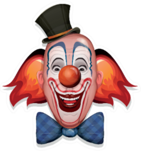 Illustration Of A Design Circus Clown Head Sticker