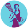 Illustration Of A Female Lacrosse Player Sticker