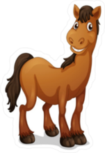 Illustration Of A Funny Horse Sticker