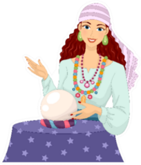 Illustration Of A Girl In A Gypsy Costume Sticker
