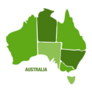Illustration Of A Green Australia Map Sticker