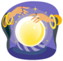 Illustration Of A Gypsy Manipulating A Crystal Ball Sticker