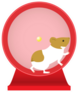 Illustration Of A Hamster Playing In A Wheel Sticker