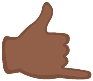 Illustration Of A Hand Doing The Shaka Gesture Sticker