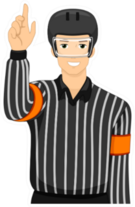 Illustration Of A Man Dressed As An Ice Hockey Umpire Sticker