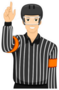 Illustration Of A Man Dressed As An Ice Hockey Umpire Sticker