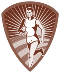 Illustration Of A Marathon Athlete Sports Runner Sticker