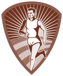 Illustration Of A Marathon Athlete Sports Runner Sticker