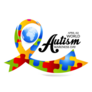 Illustration Of A Ribbon For World Autism Day Sticker