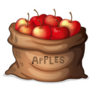 Illustration Of A Sack Of Apples Farm Sticker