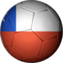 Illustration Of A Soccer Ball With Chile Flag Sticker