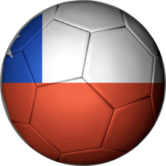 Illustration Of A Soccer Ball With Chile Flag Sticker