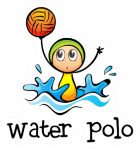 Illustration Of A Stickman Playing Water Polo Sticker