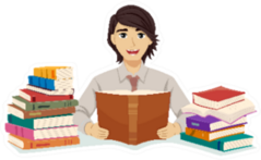 Illustration Of A Teenage Guy Law Student Sticker