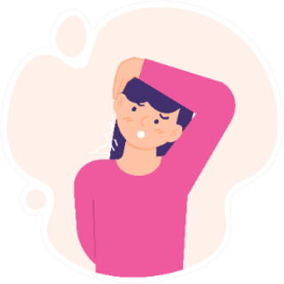 Illustration Of A Woman Tilting Head Stretching Sticker