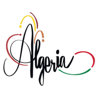 Illustration Of Algeria Lettering Sticker