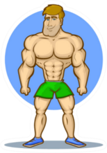 Illustration Of An Athletic, Muscular Man Sticker